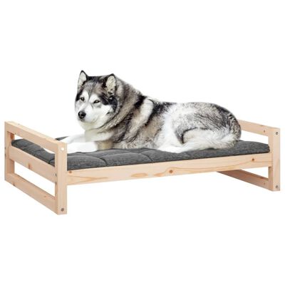vidaXL Cama para cães 105,5x75,5x28 cm madeira de pinho maciça