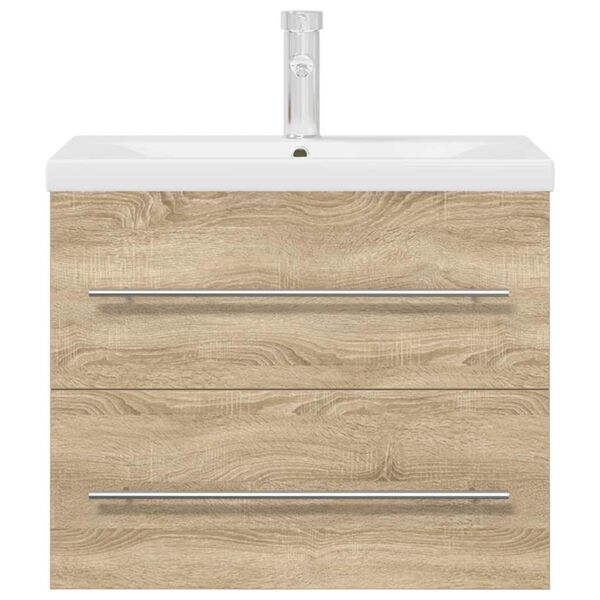 vidaXL 2 pcs conj. móveis casa banho derivados madeira carvalho sonoma