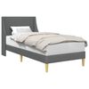 vidaXL Estrutura da Cama Liso Cinza Escuro 100 x 200 cm tecido