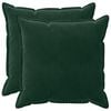 vidaXL Almofada com travesseiro HOUTEN 2 unid. Verde-Escuro Veludo