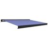 vidaXL Toldo motorizado com caixa 400x300 cm azul e branco