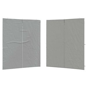 vidaXL Lateral de Tenda para Festa 2 unid. 200 x 195 cm Cinzento-claro