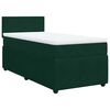 vidaXL Cama com molas/colch&atilde;o 90x190 cm veludo verde-escuro