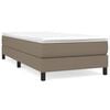 vidaXL Estrutura de cama com molas 80x200 cm tecido cinzento