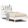 vidaXL Cama com estante sem colch&atilde;o 90x200 cm pinho maci&ccedil;o branco
