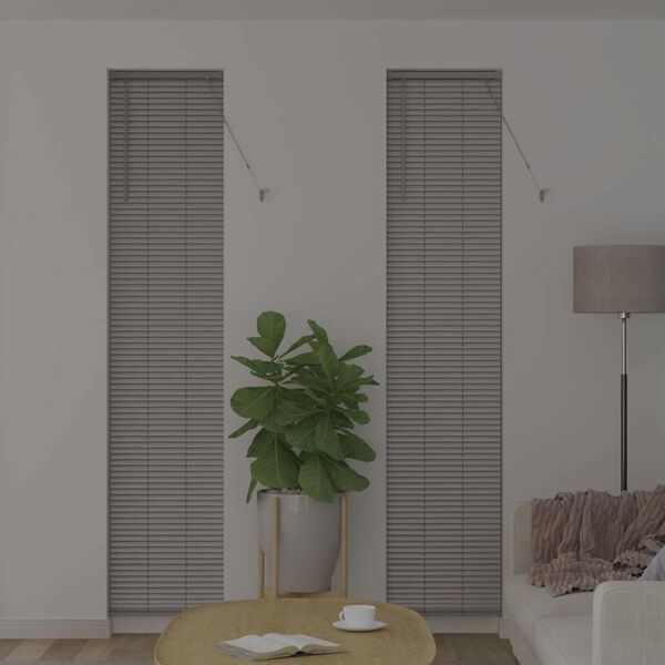 vidaXL Persianas venecianas com cortinas Prateado 220 x 40 cm Alum&iacute;nio