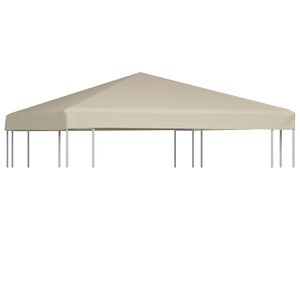 vidaXL Cobertura de gazebo 310 g/m&sup2; 3x3 m bege