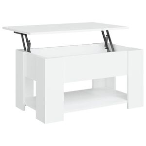 vidaXL Mesa de centro 79x49x41 cm madeira processada branco