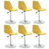 vidaXL Cadeiras de jantar girat&oacute;rias 6 pcs PP amarelo