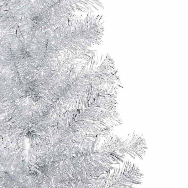 vidaXL &Aacute;rvore Natal artificial pr&eacute;-iluminada c/bola 150cm PET prateado