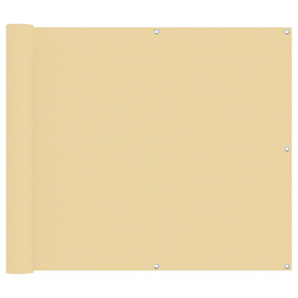 vidaXL Tela de Varanda Areia 100 x 500 cm Tecido Oxford