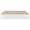 vidaXL Prateleiras de parede 4 pcs 23x23,5x3,8cm MDF carvalho e branco