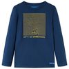vidaXL T-shirt de manga comprida para crian&ccedil;a azul-marinho 92