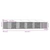 vidaXL Jaula para c&atilde;o com telhado/portas 10x2x2m a&ccedil;o galvanizado cinza