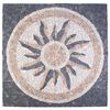 vidaXL Mosaicos com Padr&atilde;o de Sol Multicolor 120 x 120 cm M&aacute;rmore