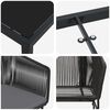 vidaXL Conjunto de Jantar para Jardim 3 pcs Preto A&ccedil;o revestido a p&oacute;