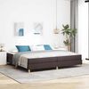 vidaXL Cama Box Marrom Escuro 200 x 200 cm tecido