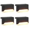 vidaXL Luzes Solares para Exterior com Pino de Aterragem 4 pcs 4,5 cm