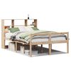 vidaXL Cama com estante sem colch&atilde;o 140x190 cm pinho maci&ccedil;o