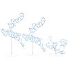 vidaXL Rena voadora/tren&oacute; de Natal 260x21x87cm acr&iacute;lico branco frio