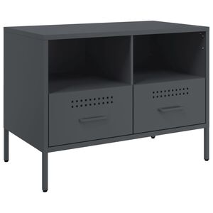 vidaXL M&oacute;vel de TV 68x39x50,5 cm a&ccedil;o antracite