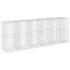 vidaXL Cesto gabião com cobertura 550x100x200 cm ferro galvanizado