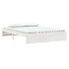 vidaXL Estrutura de cama king 150x200 cm madeira maci&ccedil;a branco
