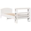 vidaXL Cama sem colch&atilde;o 100x200 cm madeira de pinho maci&ccedil;a branco