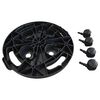 vidaXL Carrinhos de plantas c/ rodas 5 pcs di&acirc;metro 30 cm 170 kg preto