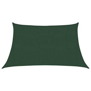 vidaXL Para-sol estilo vela 160 g/m&sup2; 3/4x2 m PEAD verde-escuro