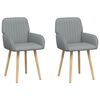 vidaXL Cadeiras de Jantar 2 pcs Tecido Cinzento-claro