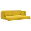vidaXL Sof&aacute;-cama de ch&atilde;o 200cm Amarelo Veludo