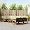 vidaXL Conjunto de Sof&aacute;s para Exterior 9 pcs Natural e Creme