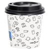 vidaXL Copos de caf&eacute; em papel com tampas 120 ml 1000pcs branco e preto