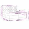vidaXL Cama Box Spring LED Cinzento-claro 200 x 200 cm tecido