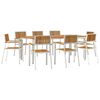 vidaXL Conjunto de Jantar para Exterior 9 pcs