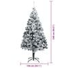 vidaXL &Aacute;rvore de Natal Artificial Branco 240 cm PVC, A&ccedil;o e Pl&aacute;stico
