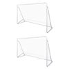 vidaXL Balizas de futebol com redes 2 pcs a&ccedil;o 240x90x150 cm