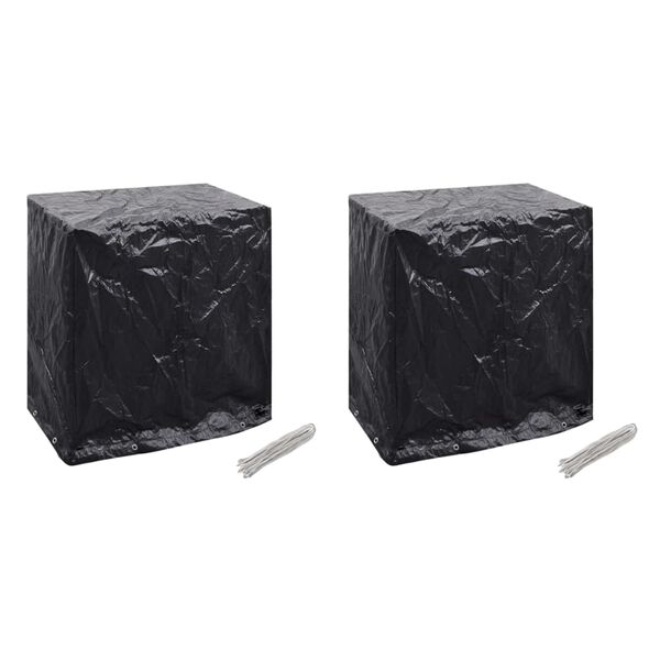 vidaXL Capas mobiliário jardim 2 pcs mesa ténis 8 ilhós 160x55x182 cm