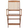 vidaXL Cadeiras de jardim dobr&aacute;veis 8 pcs c/ almofad&otilde;es ac&aacute;cia maci&ccedil;a