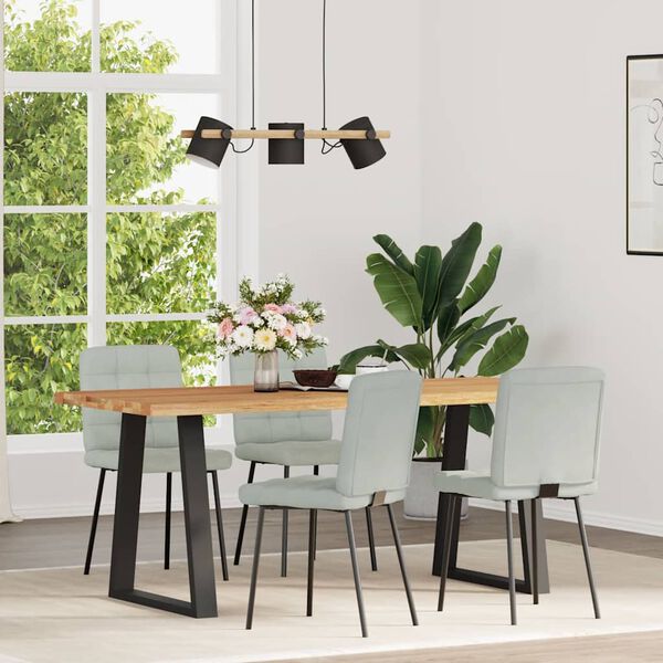 vidaXL Cadeiras de jantar 4 pcs veludo cinzento-claro