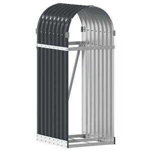 vidaXL Suporte para lenha 40x45x100 cm Antracite A&ccedil;o galvanizado