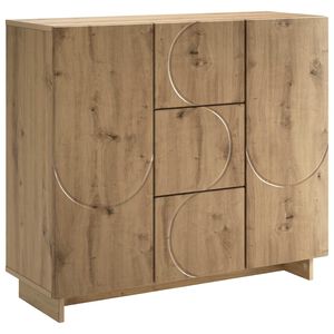 vidaXL Buffet Carvalho Arttisan 85.5 x 31 x 75 cm Derivados de Madeira