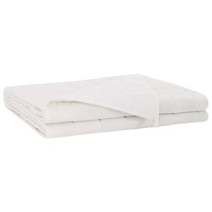 vidaXL Cobertor Pesado Branco 152 x 203 cm 11 kg 100% Algod&atilde;o 205T