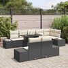 vidaXL Conjunto de Sofá de Jardim 9 pcs Preto Rattan Sintético