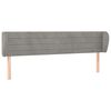 vidaXL Cabeceira de cama c/ abas veludo 183x23x78/88 cm cinzento-claro