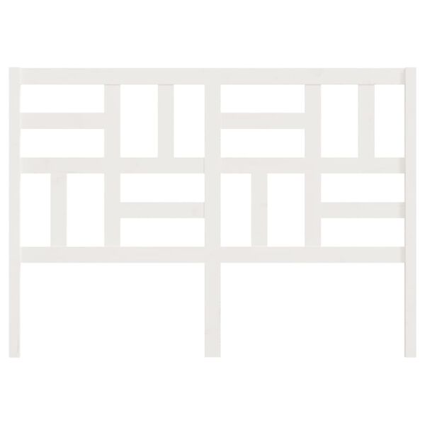 vidaXL Cabeceira de cama 156x4x104 cm pinho maci&ccedil;o branco