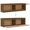 vidaXL Arm&aacute;rios de parede 2 pcs 60x30x35 cm pinho maci&ccedil;o castanho mel