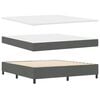 vidaXL Cama Box com colch&atilde;o Cinza Escuro 180 x 200 cm tecido