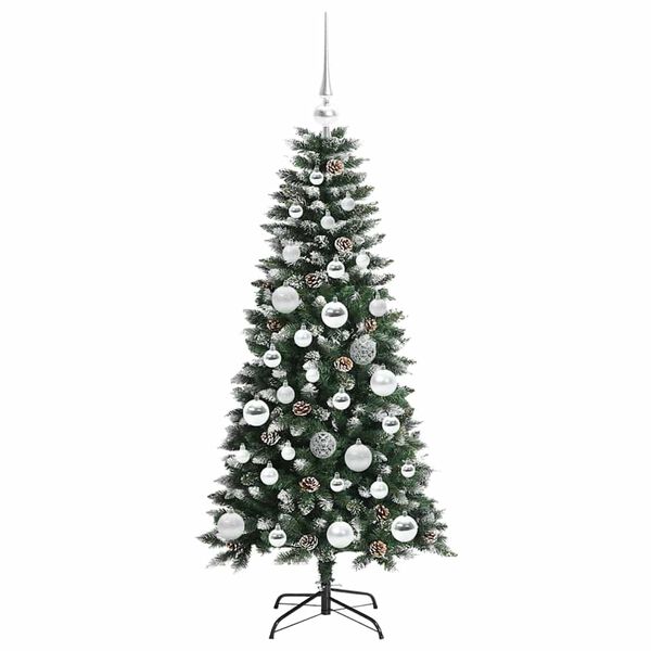 vidaXL Árvore de Natal Artificial com 150 LEDs Verde 55 x 55 x 120 cm
